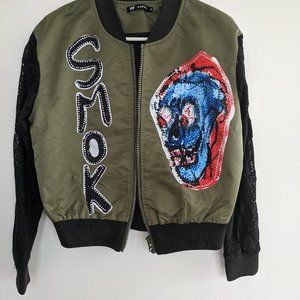 Embellished Bomber Jacket